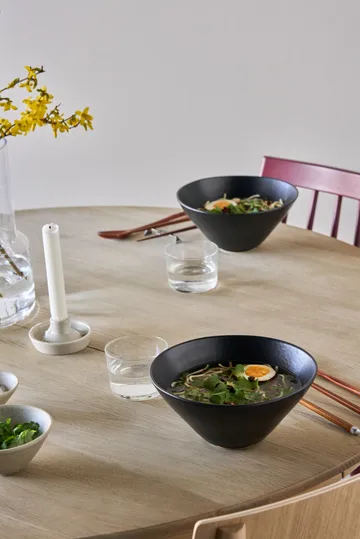 Terra ramenskål - Sort stentøj, Ø20 cm - Scandi Living