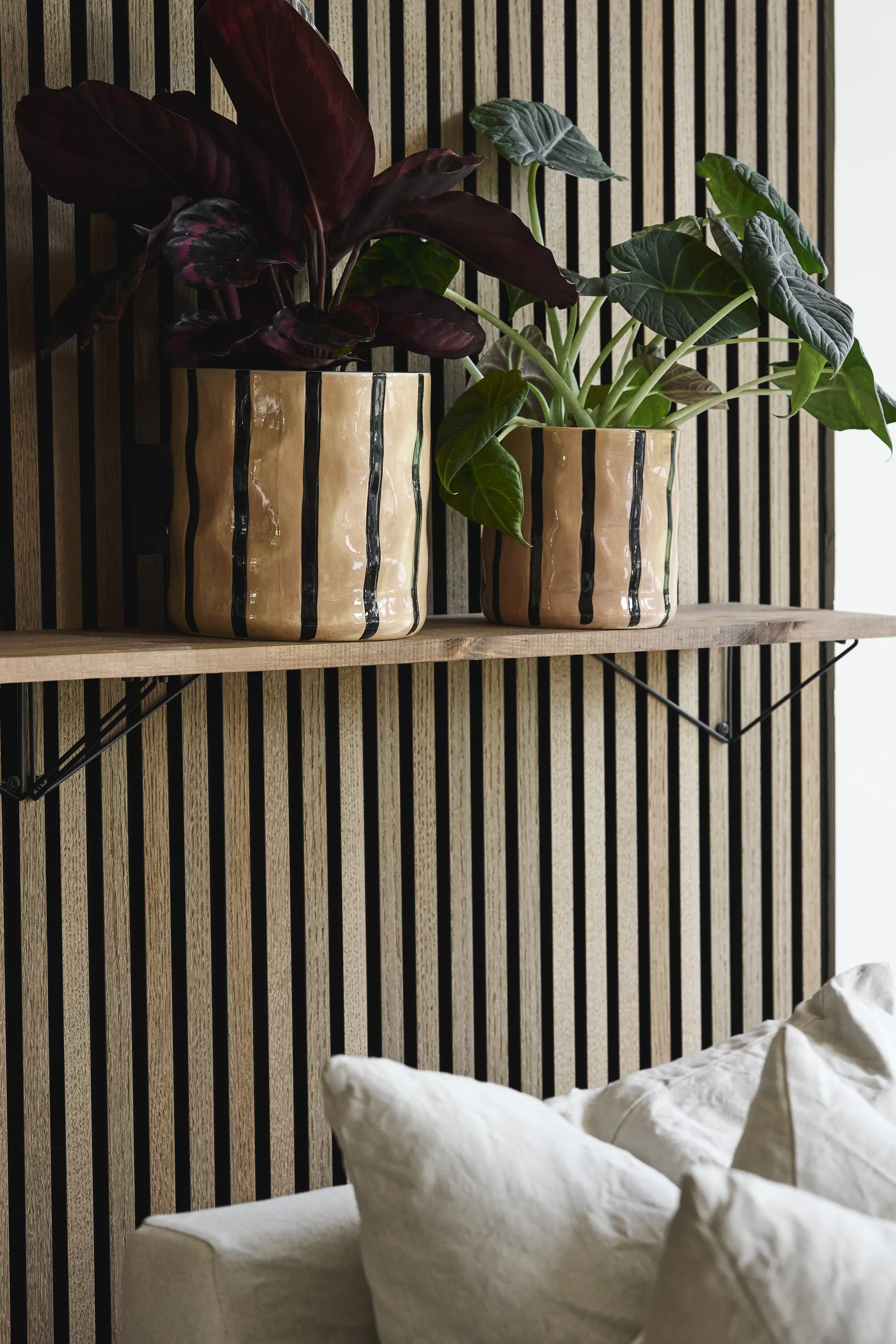 Thirve krukke Ø20 cm, Beige-sort Scandi Living