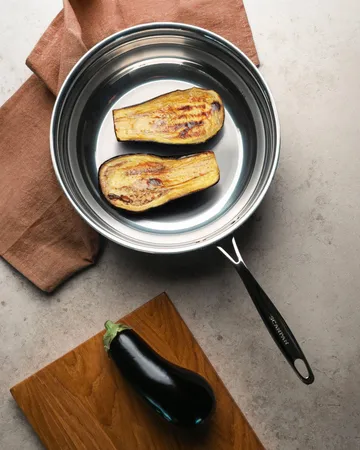 Scanpan Fusion 5 sauterpande med låg - Rustfrit stål, uden håndtag, Ø26 cm - Scanpan