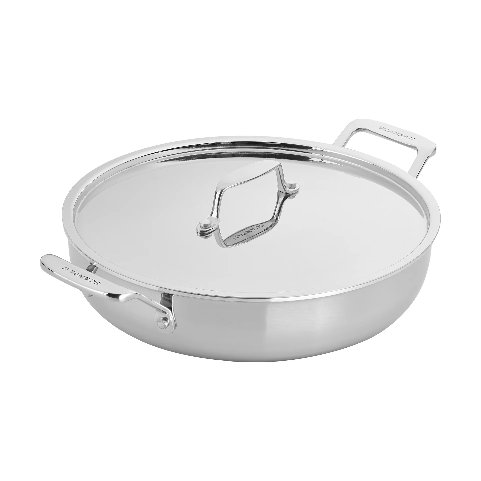 Scanpan Fusion 5 serveringspande med låg, Rustfrit stål, Ø28 cm Scanpan