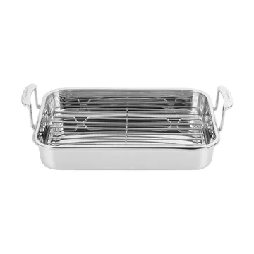 Scanpan STS bradepande med rist - Rustfrit stål 42x26 cm - Scanpan