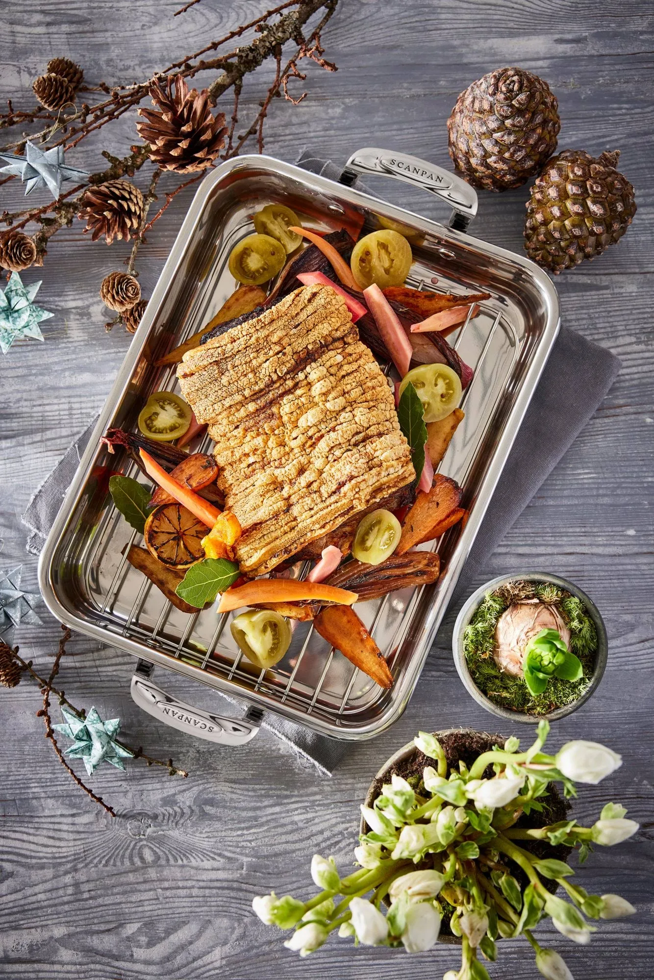 Scanpan STS bradepande med rist, Rustfrit stål 42x26 cm Scanpan