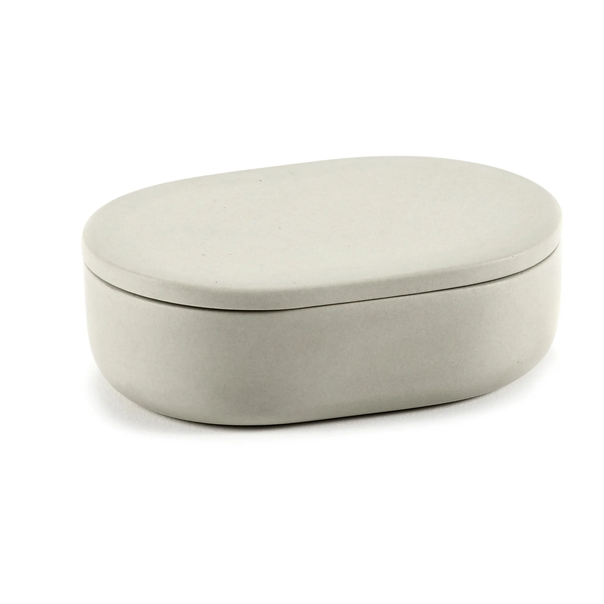 Cose opbevaringskrukke oval med låg S 3,3x10,2 cm, Beige Serax