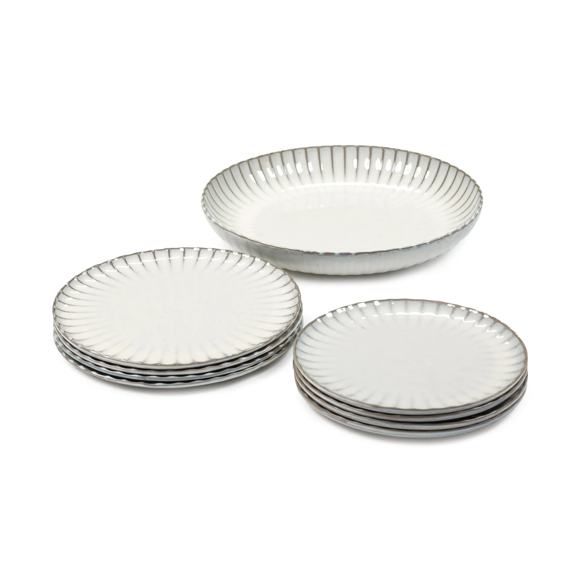 Inku dinner set 9 dele, White Serax