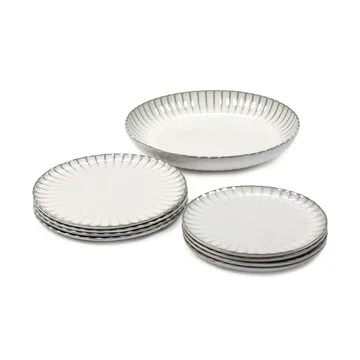 Inku dinner set 9 dele - White - Serax