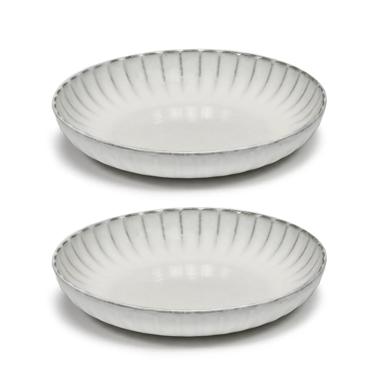 Serax Inku high tallerken M Ø21 cm 2 stk White