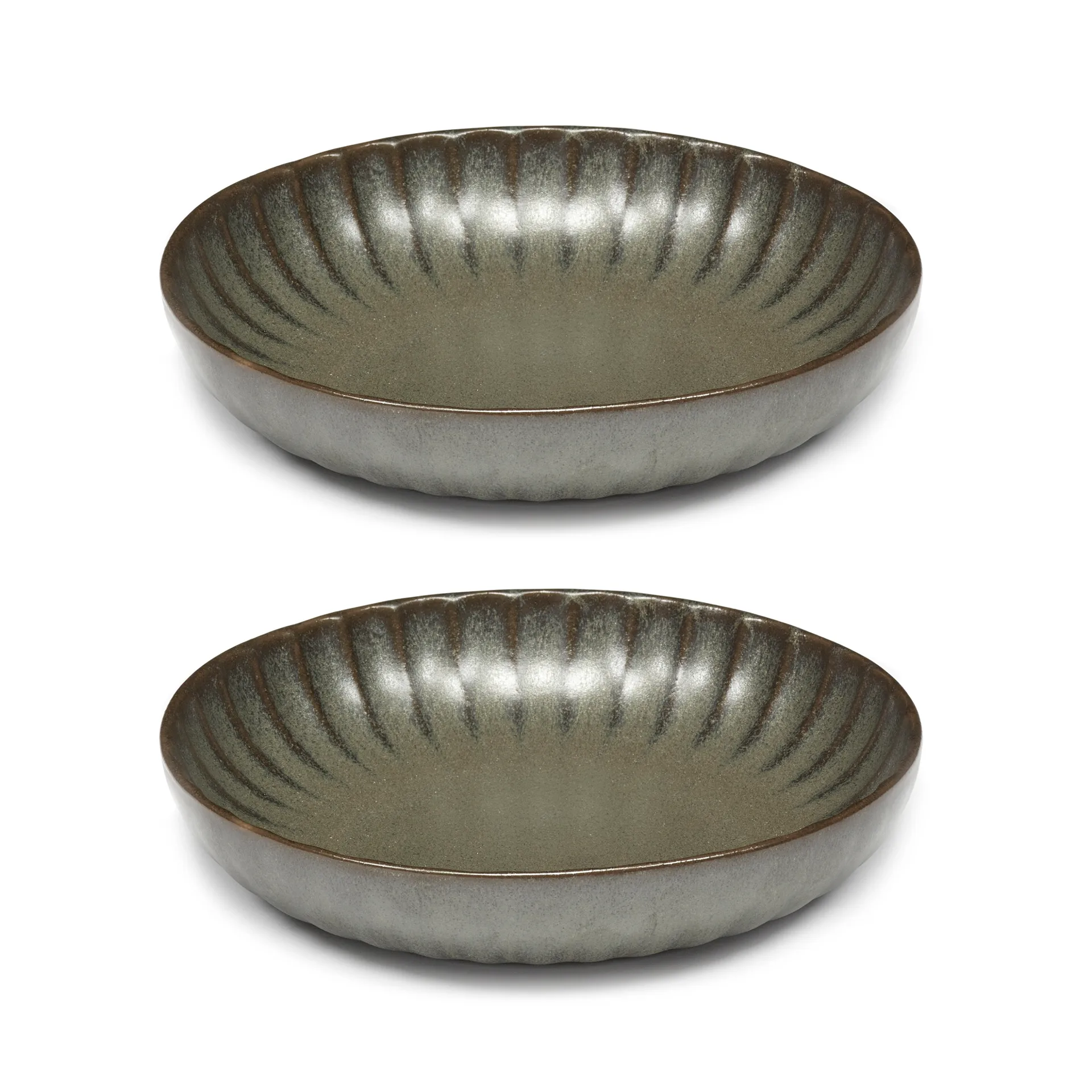 Inku high tallerken S Ø19 cm 2 stk, Green Serax