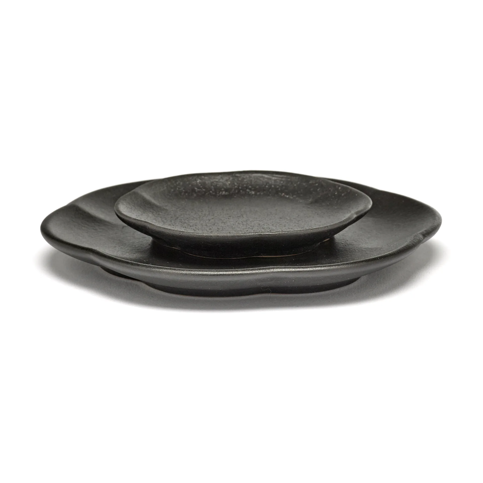 Inku riflet tallerken M Ø13,9 cm, Black Serax