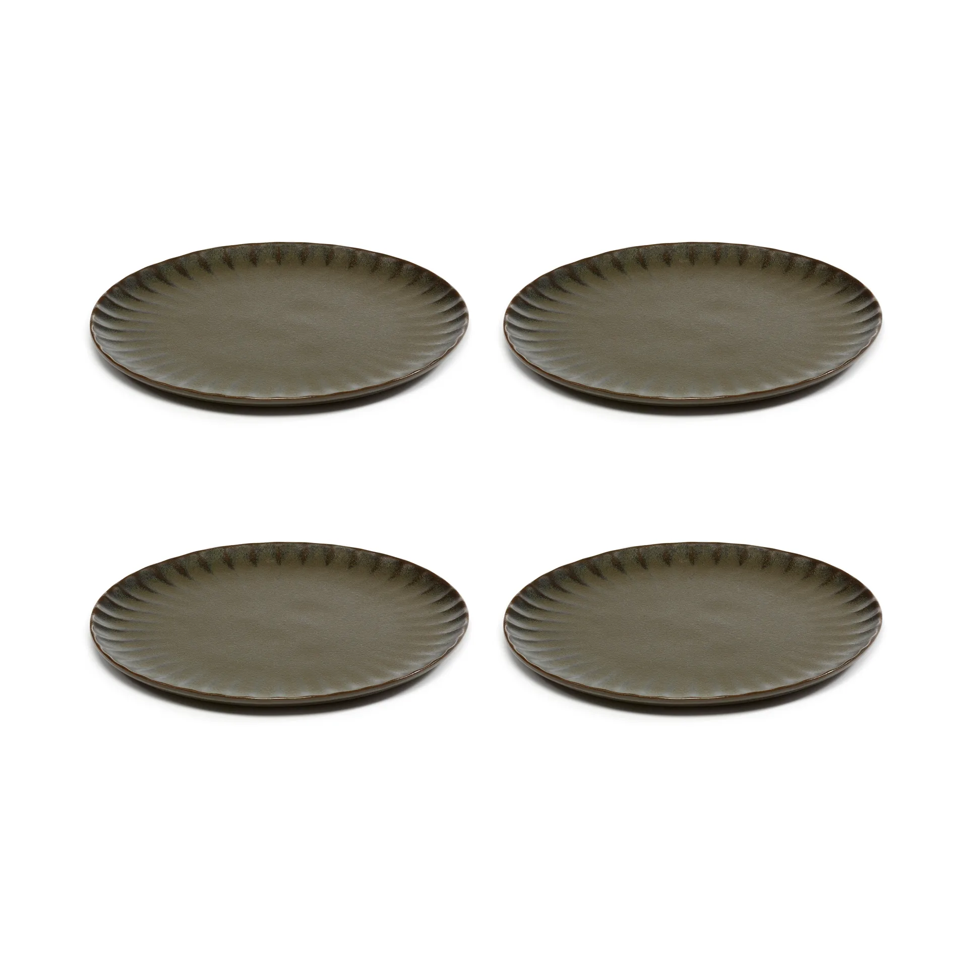 Inku tallerken M Ø21 cm 4 stk, Green Serax