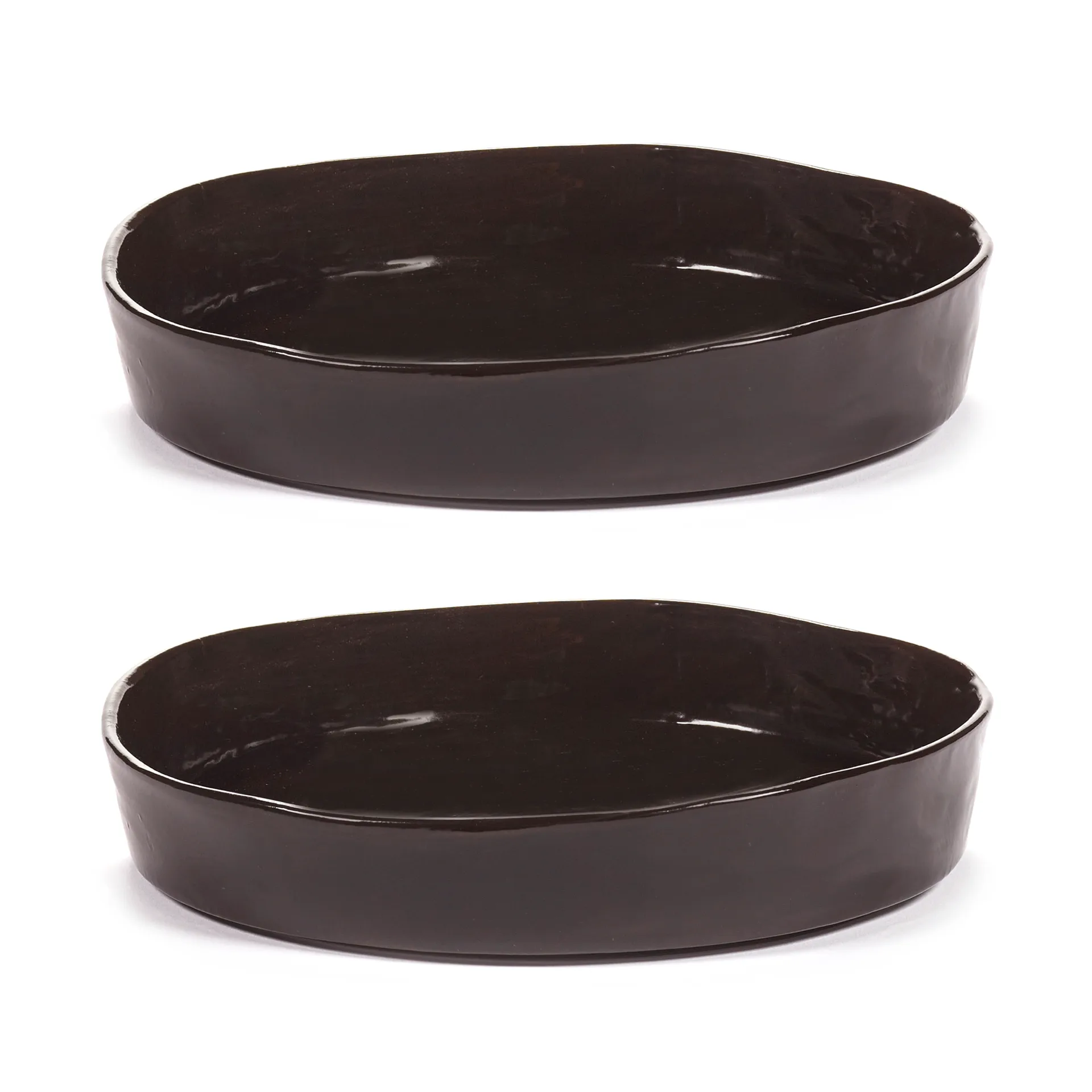 La Mère dyb tallerken M Ø23 cm 2 stk, Dark brown Serax