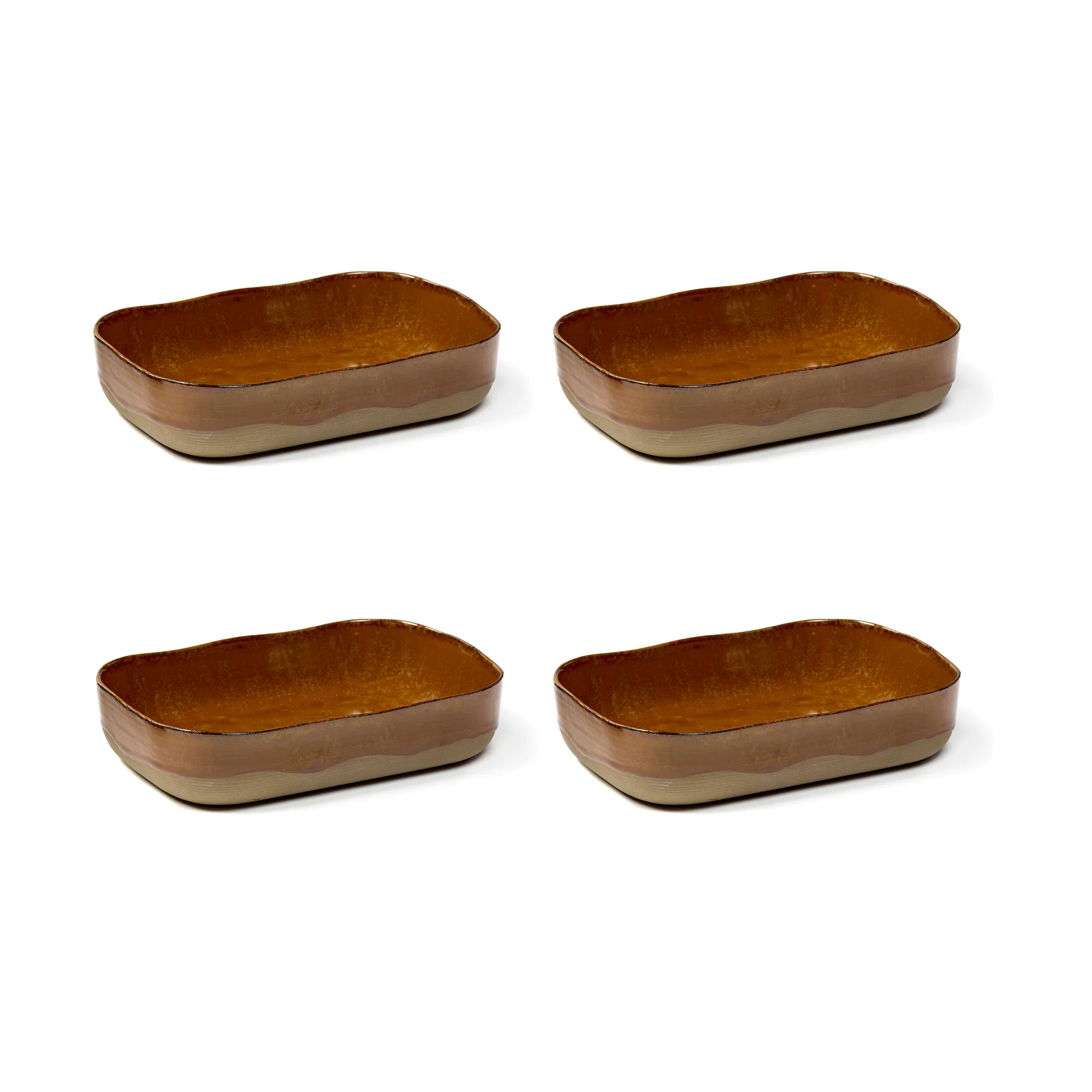 La Nouvelle Table ekstra dyb fad No5 L 4 stk, Brown Serax