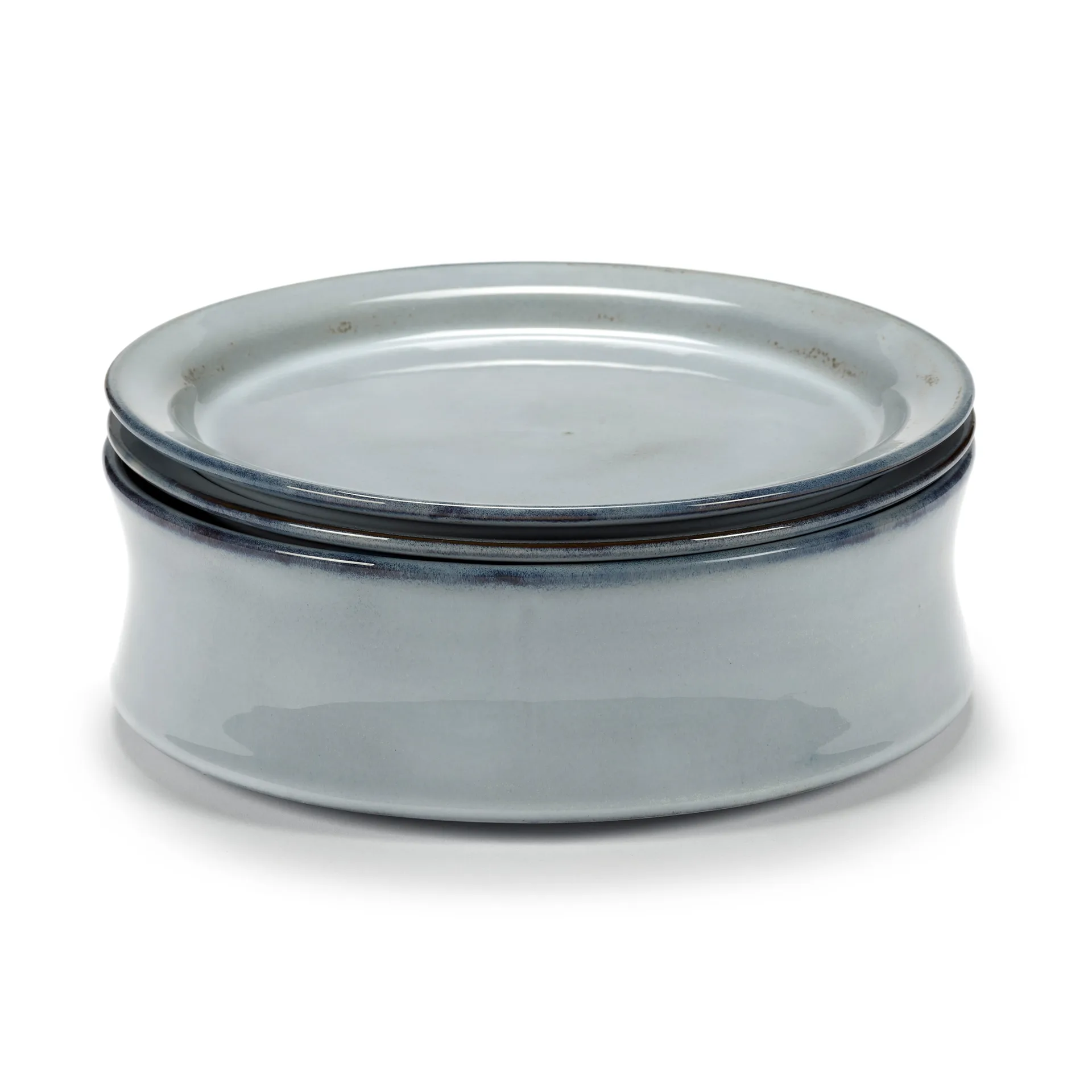 Pure skål og tallerkensæt 3 dele, Blue Serax