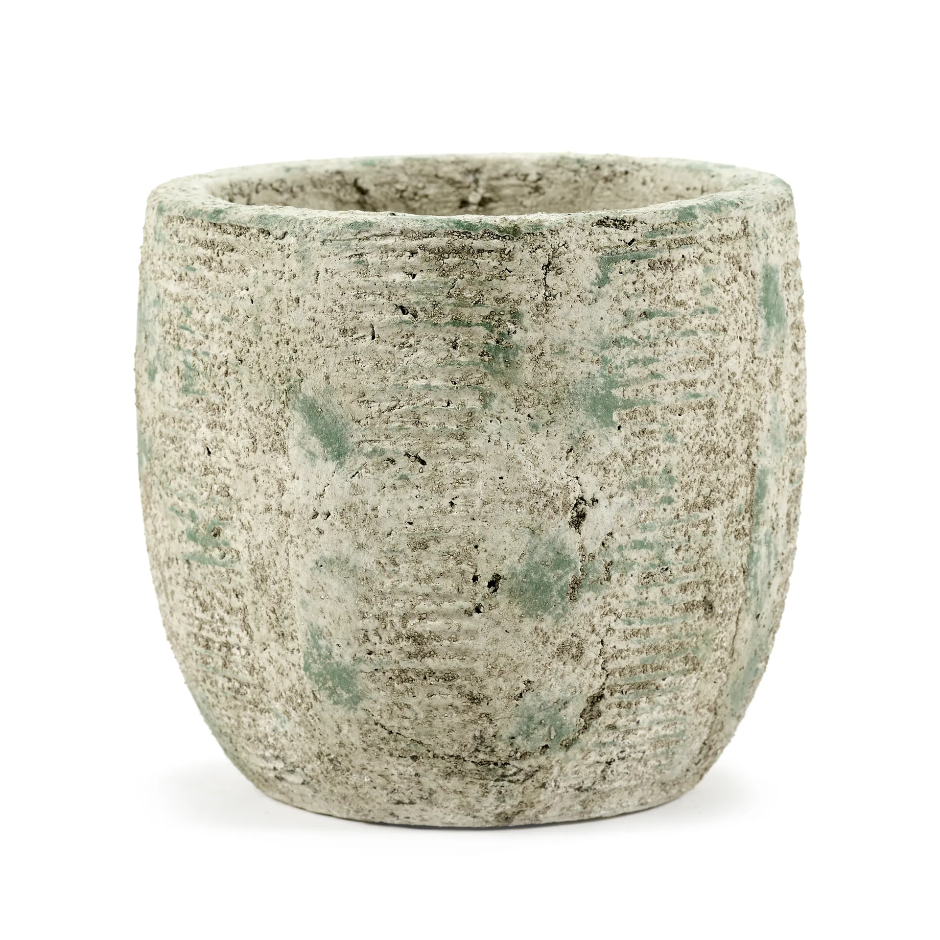 Rustic krukke striber S 16,5 cm, Grey Serax