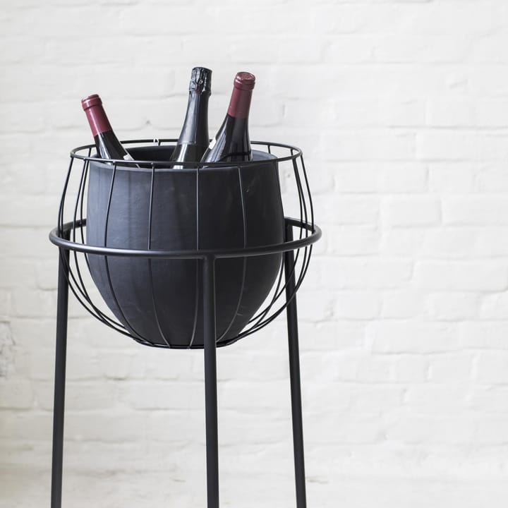 Serax krukke med blomsterpiedestal, Black Serax