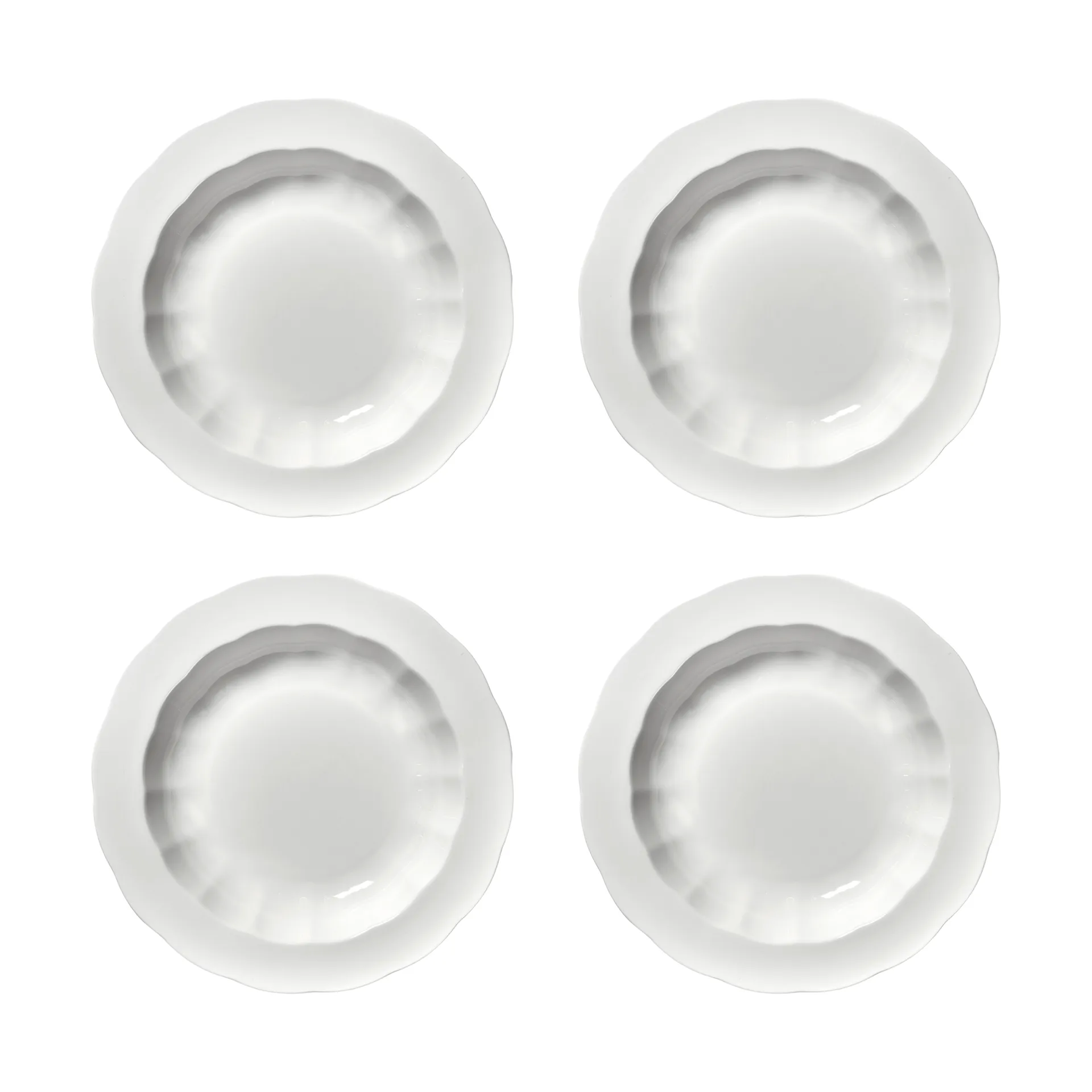 Silhouette dyb tallerken M Ø23,7 cm 4 stk, White Serax