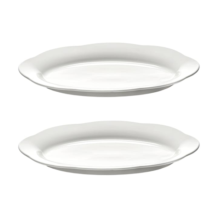 Silhouette oval dyb tallerken L 21x30 cm 2 stk - White - Serax