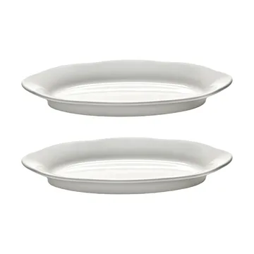 Silhouette oval dyb tallerken S 10x18,5 cm 2 stk - White - Serax