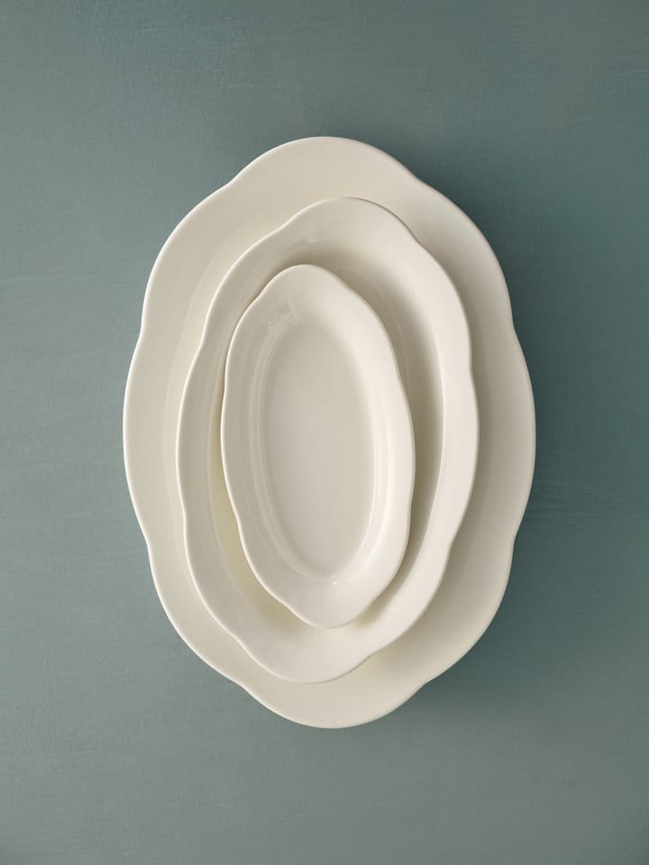 Silhouette oval dyb tallerken S 10x18,5 cm 2 stk, White Serax