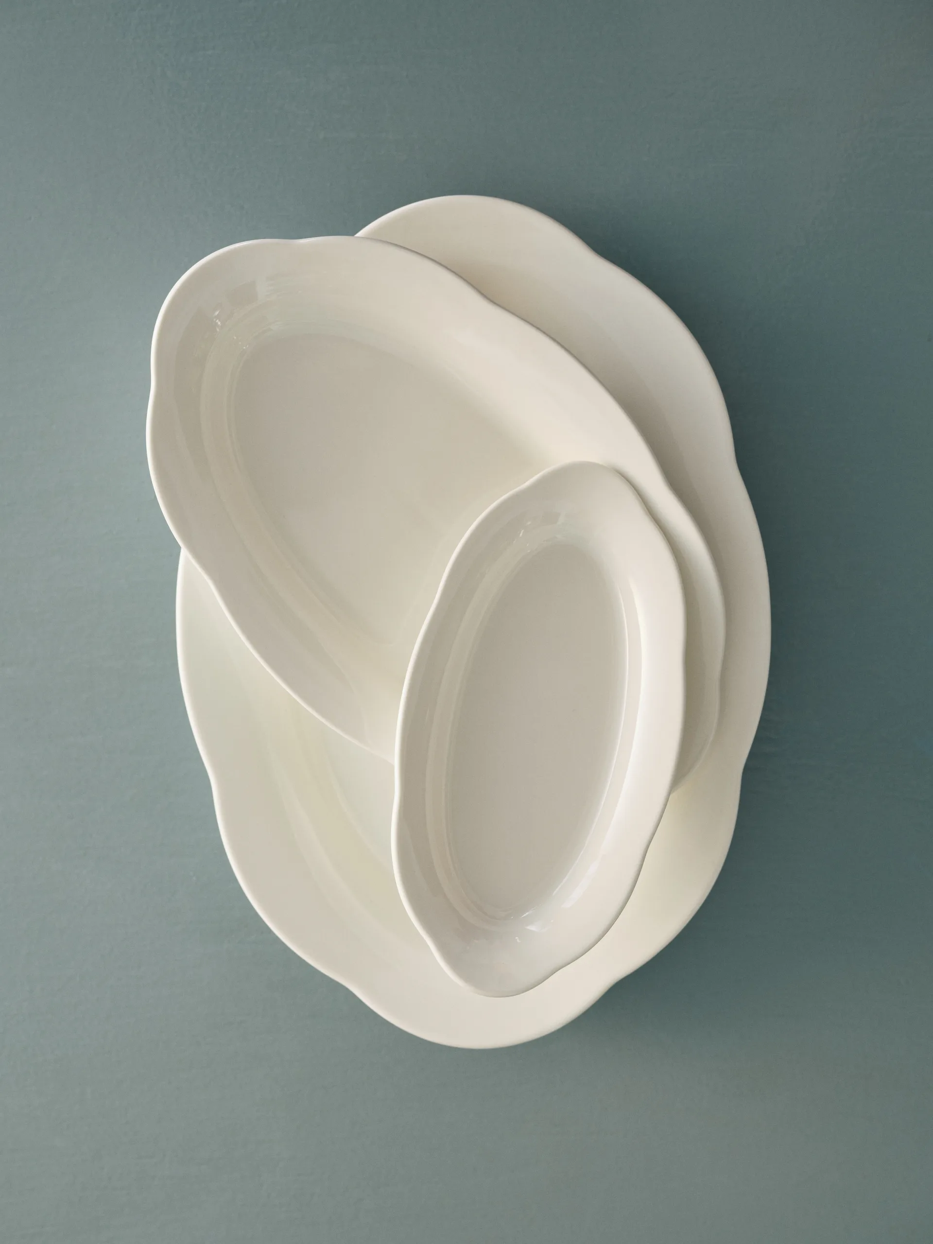 Silhouette oval dyb tallerken S 10x18,5 cm 2 stk, White Serax