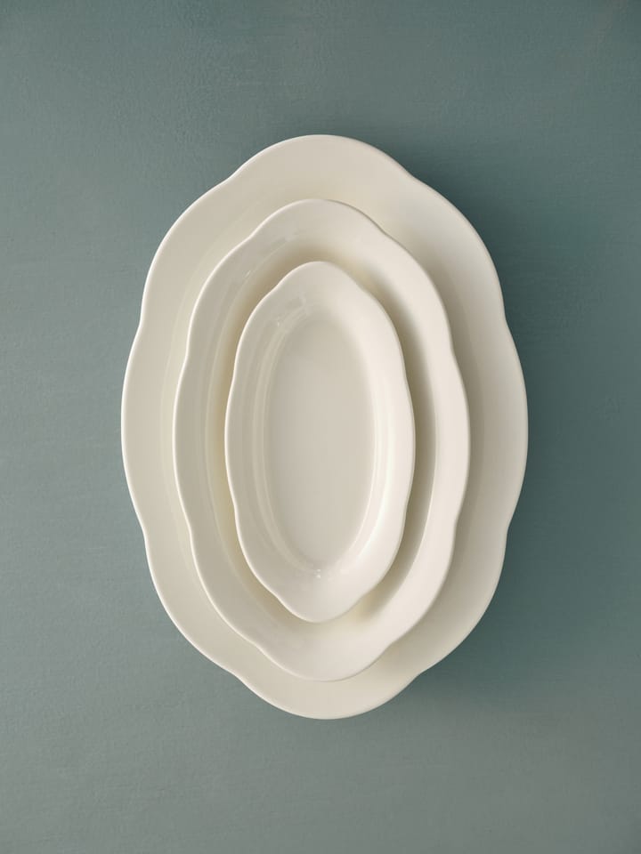 Silhouette oval dyb tallerken S 10x18,5 cm 2 stk, White Serax