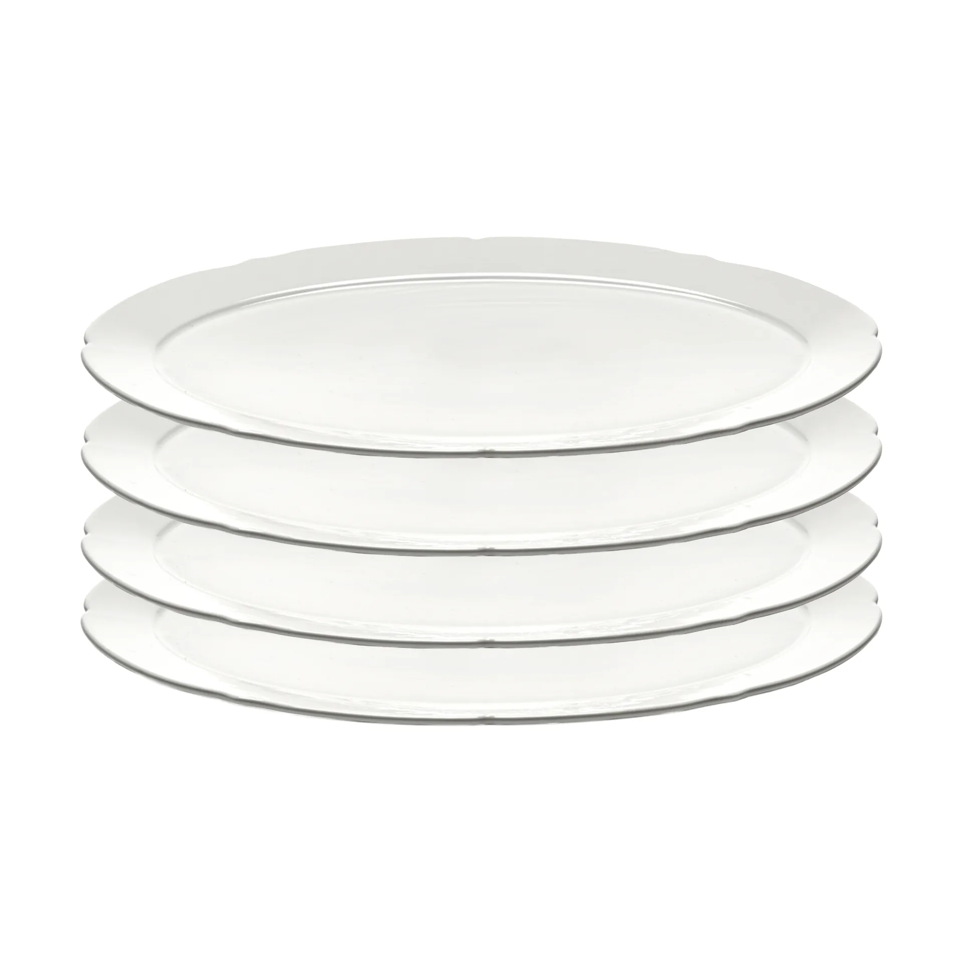 Silhouette oval tallerken L 21x30 cm 4 stk, White Serax