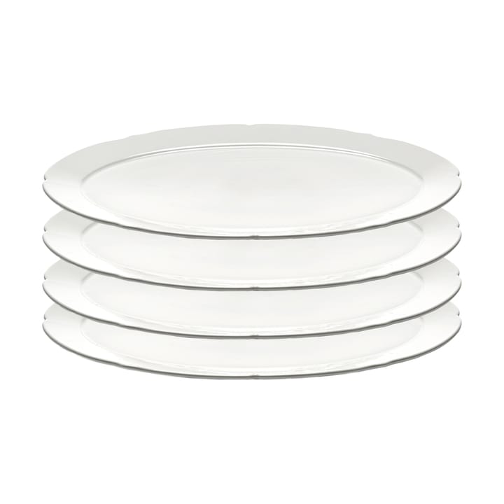 Silhouette oval tallerken L 21x30 cm 4 stk - White - Serax