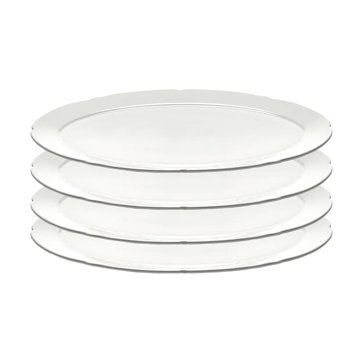 Serax Silhouette oval tallerken L 21x30 cm 4 stk White