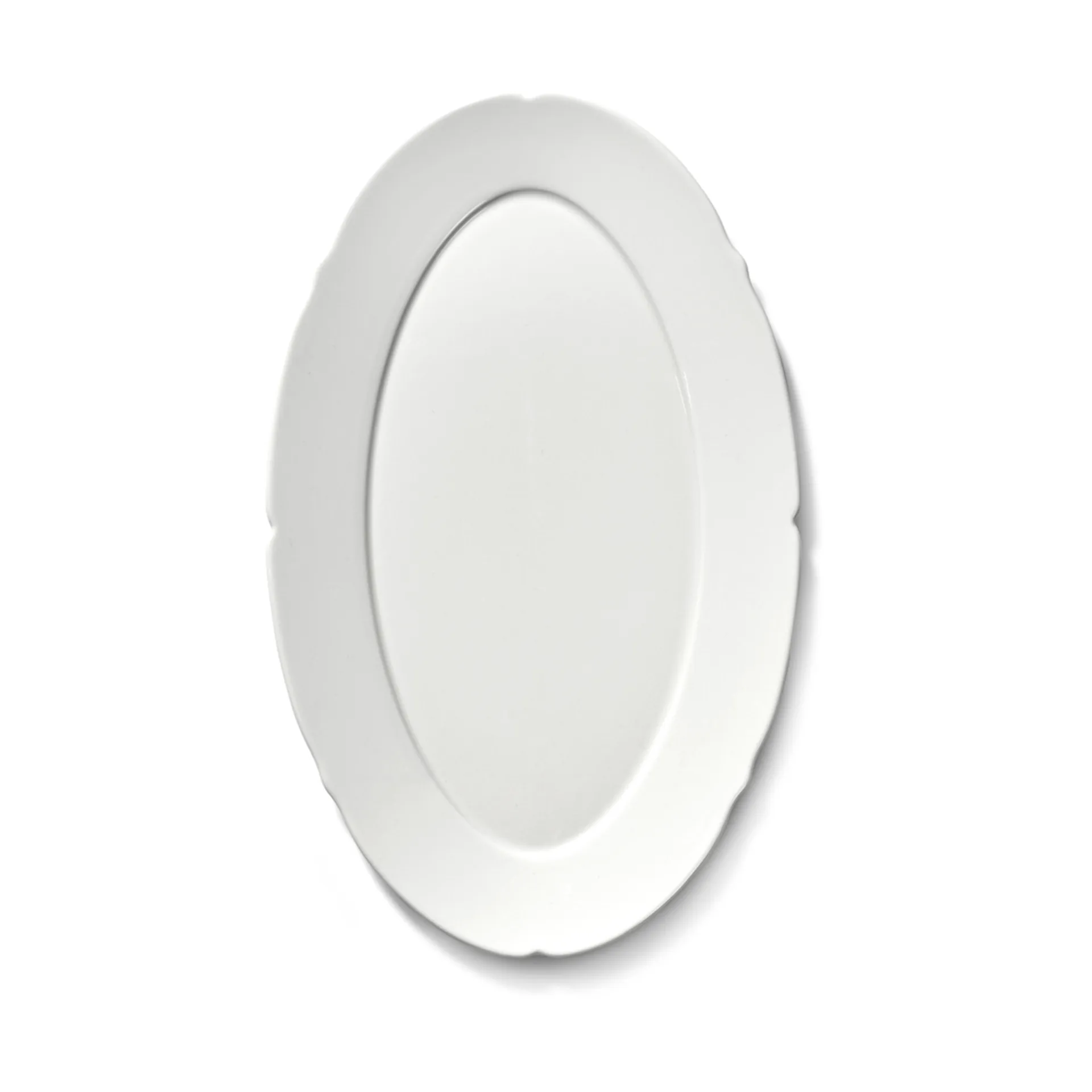 Silhouette oval tallerken M 15x24,5 cm 4 stk, White Serax