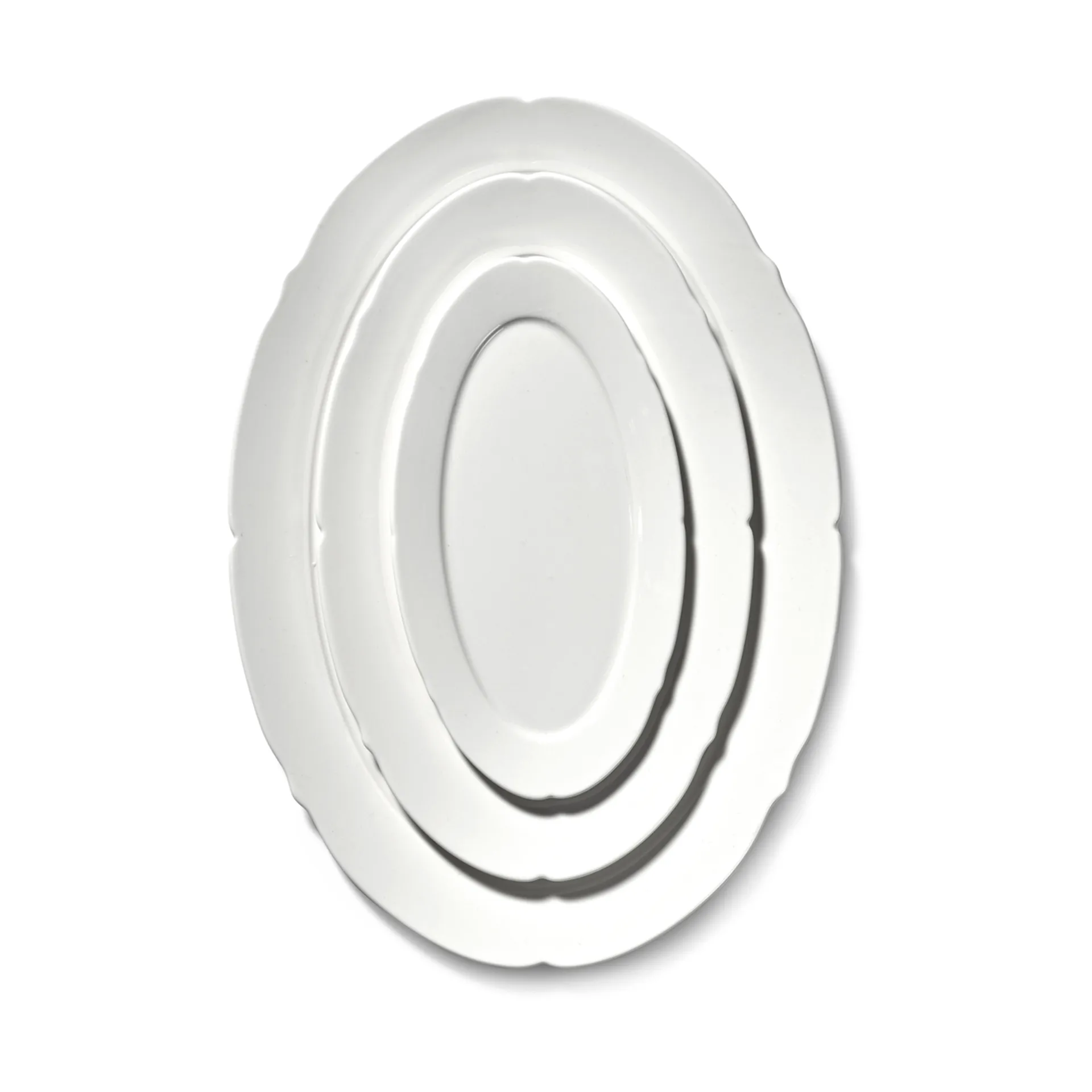 Silhouette oval tallerken M 15x24,5 cm 4 stk, White Serax