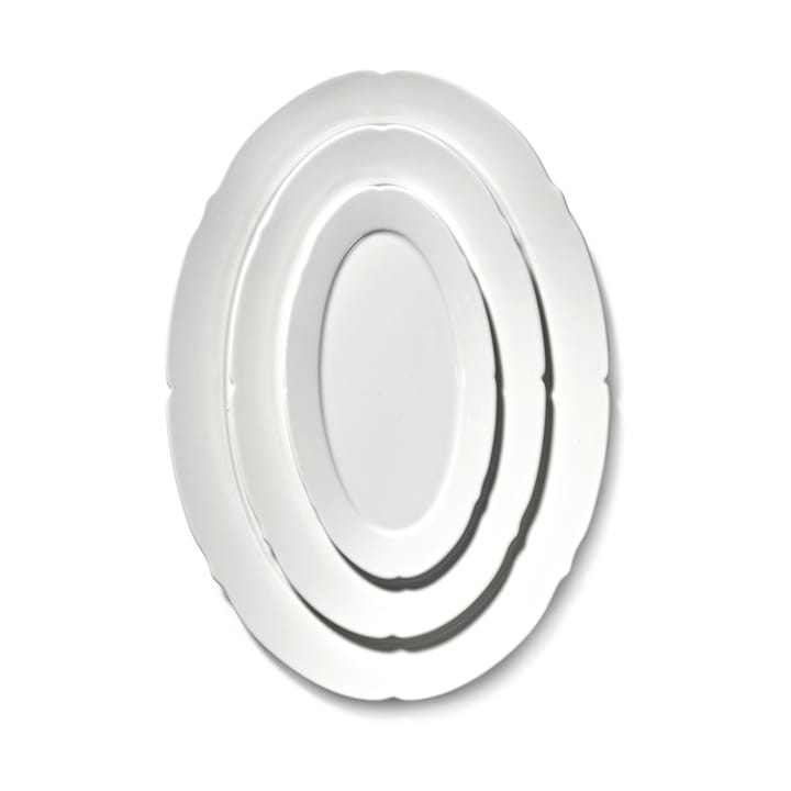 Silhouette oval tallerken M 15x24,5 cm, White Serax