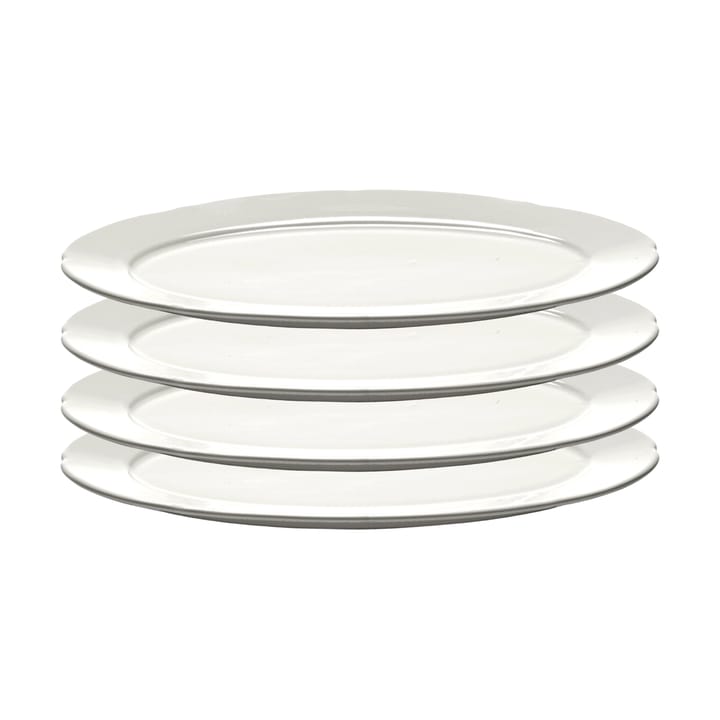 Silhouette oval tallerken S 10x18,5 cm 4 stk - White - Serax