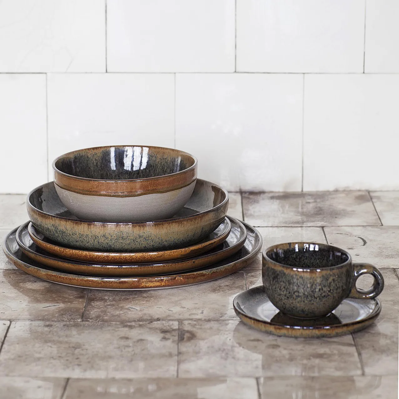 Surface asiet 21 cm, Indi grey Serax