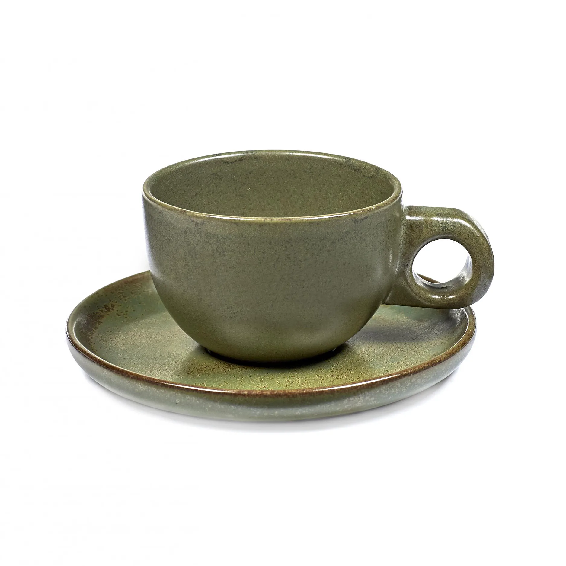 Surface kaffekop med underkop 13 cl, Camogreen Serax