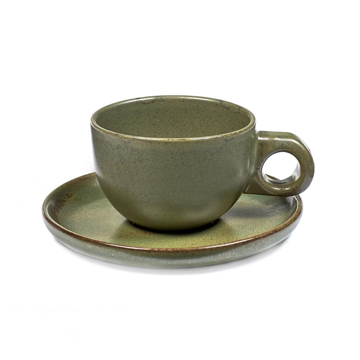 Surface kaffekop med underkop 13 cl - Camogreen - Serax