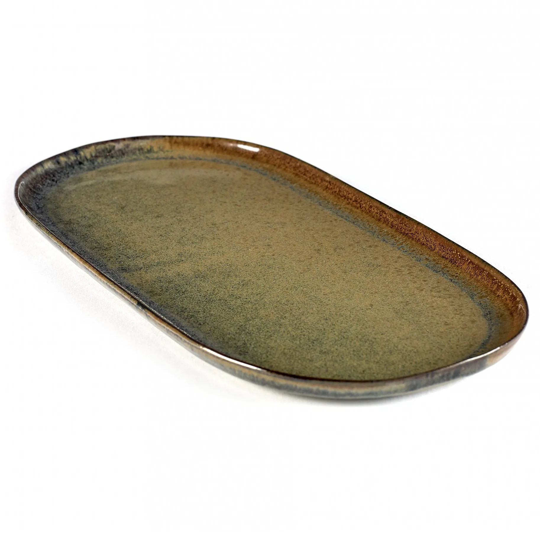Surface tapastallerken 17x35,5 cm, Indi grey Serax