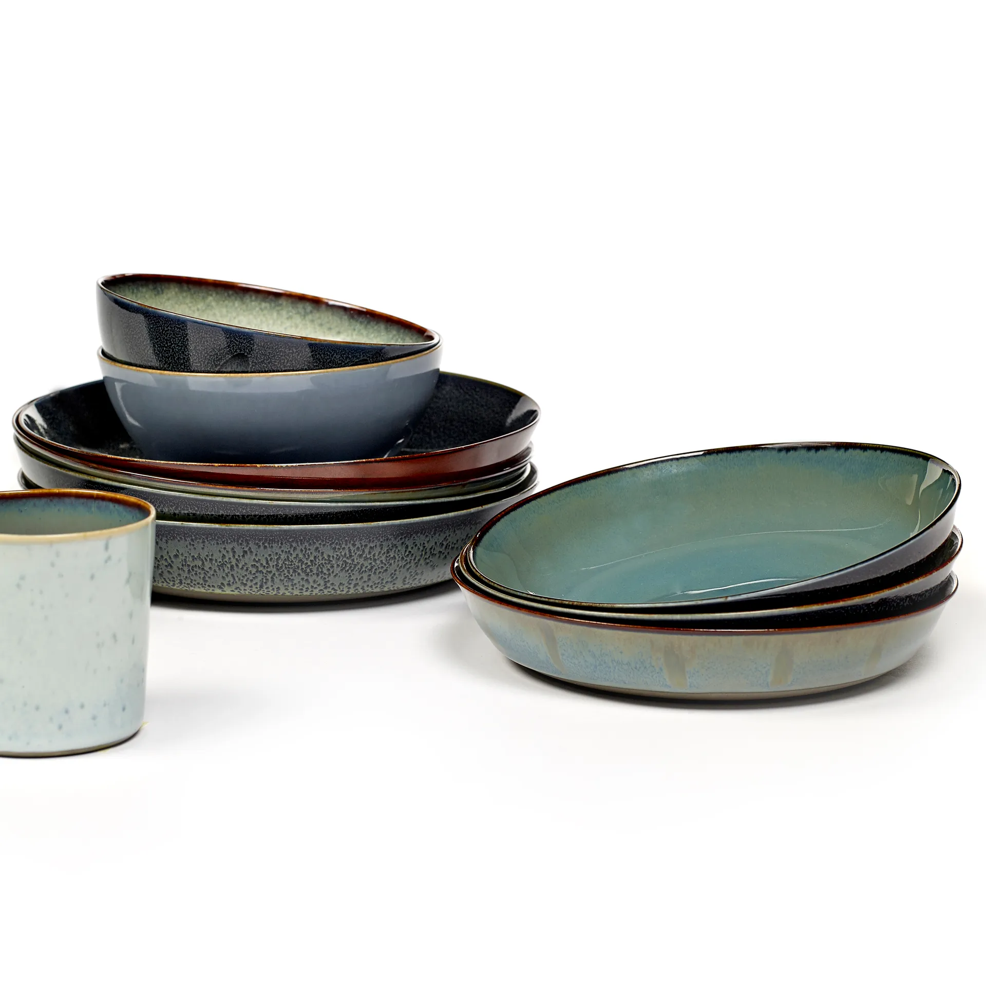 Terres de Rêves asiet 17,5 cm, Rust/Smokey blue Serax