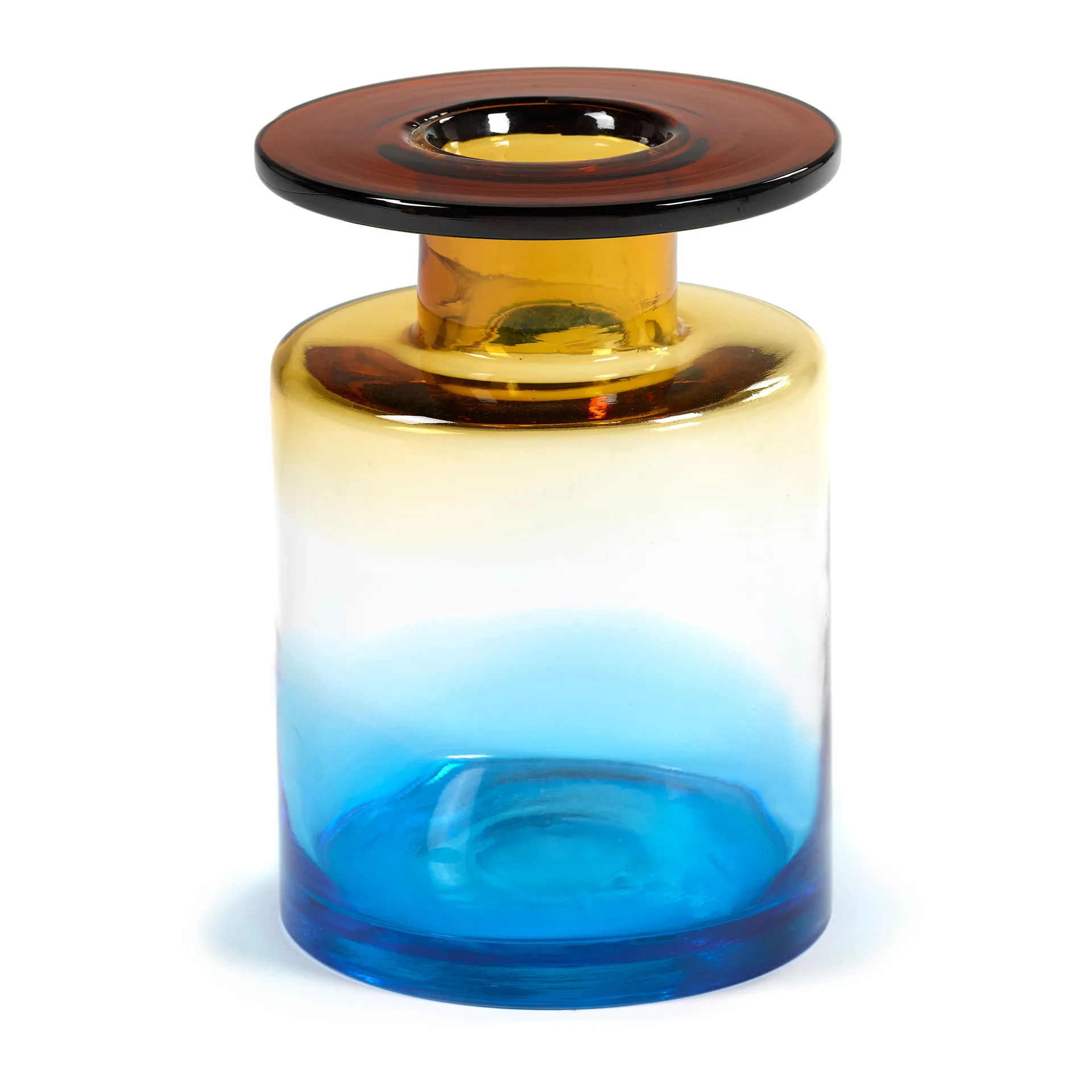 Wind & Fire vase 27 cm, Blue/Amber Serax