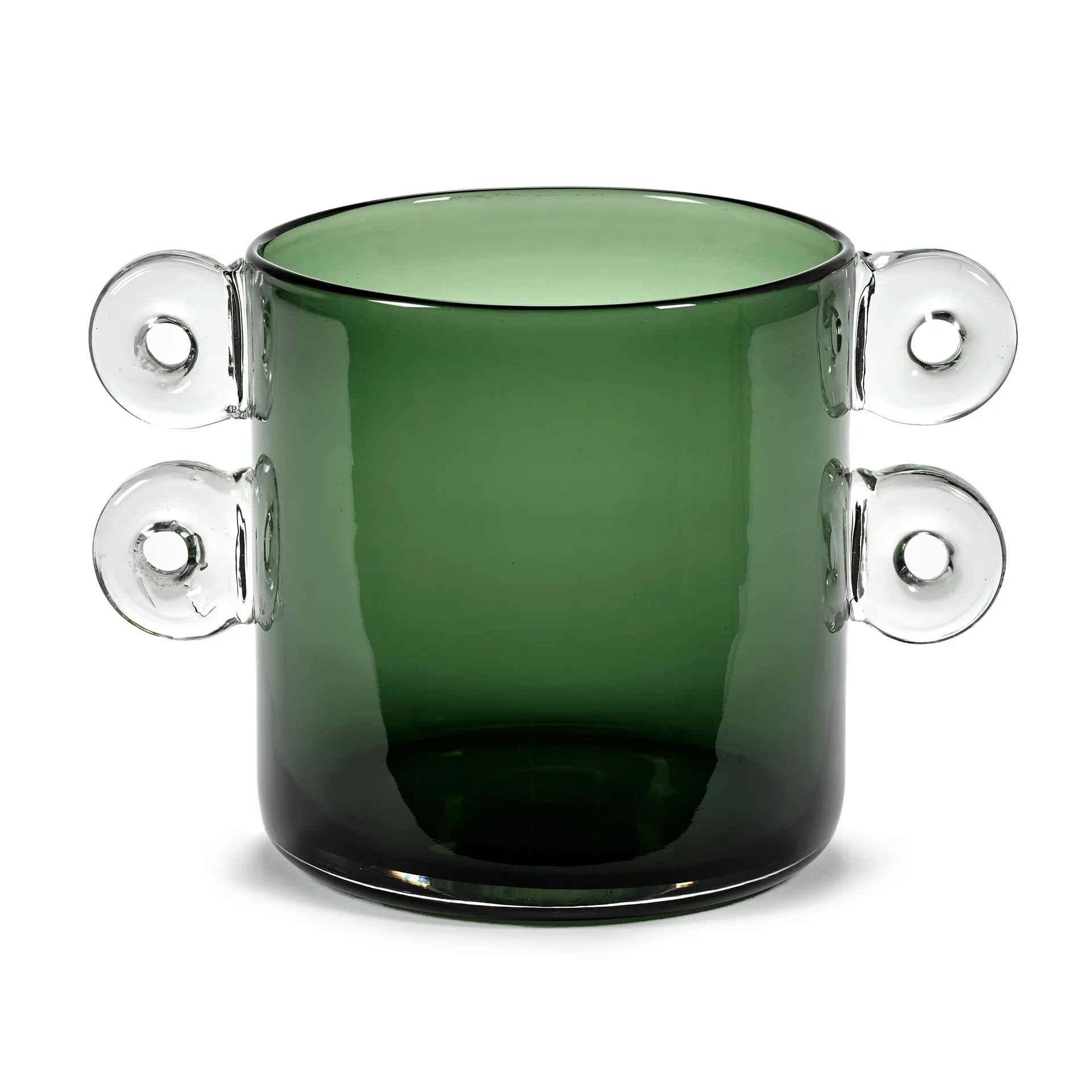 Wind & Fire vase med hank 18 cm, Dark green Serax