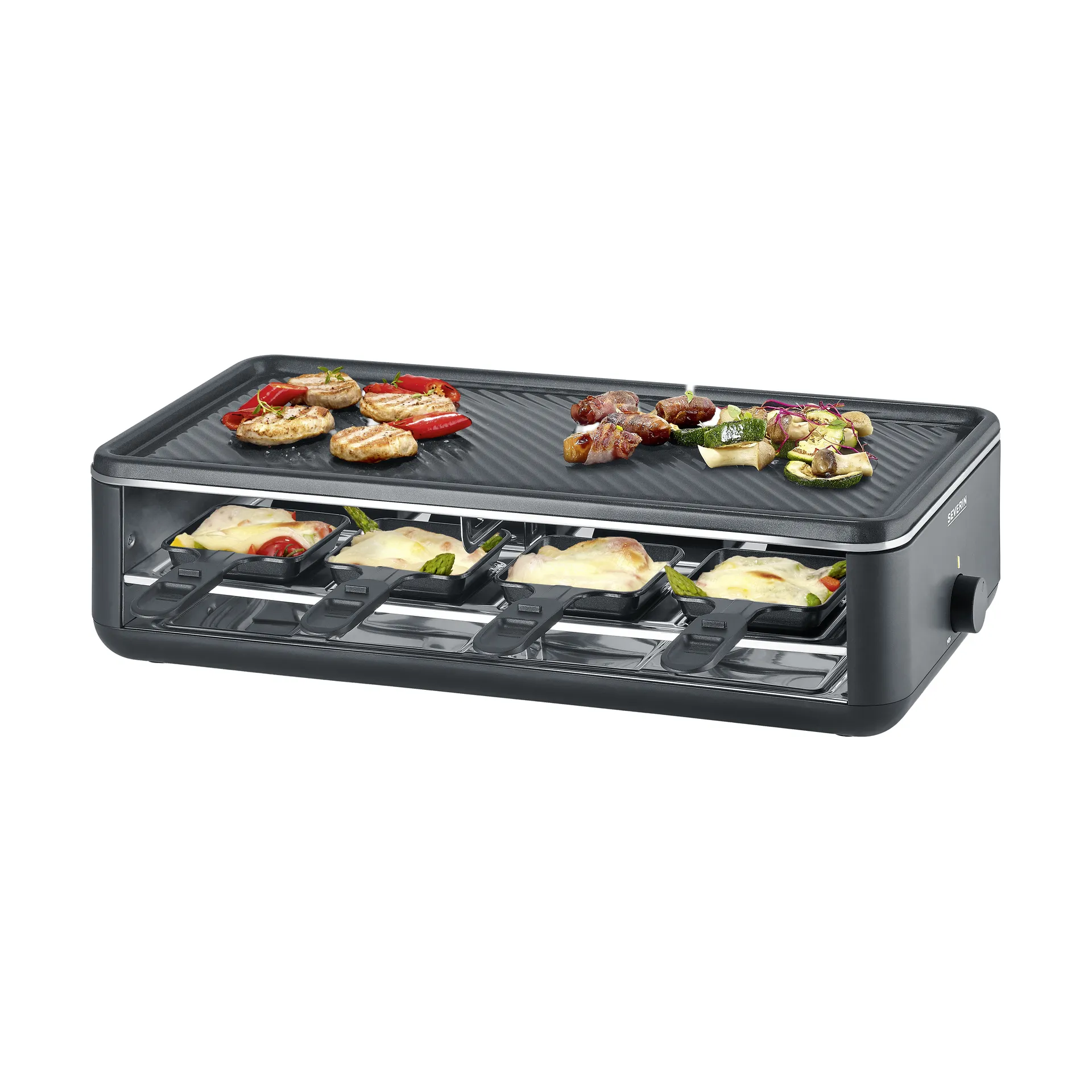 Black Line raclette-grillplade RG 2365, 16 dele Severin