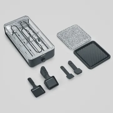 Black Line raclettegrill og stenplade RG 2366 - 16 dele - Severin
