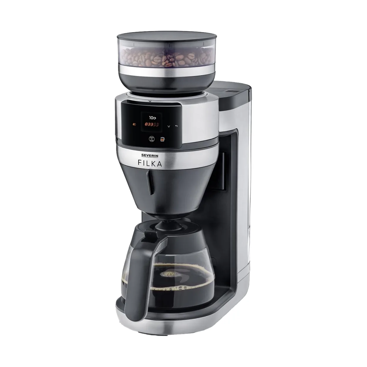 Severin FILKA helautomatisk filterkaffemaskine KA 4852 glaskande