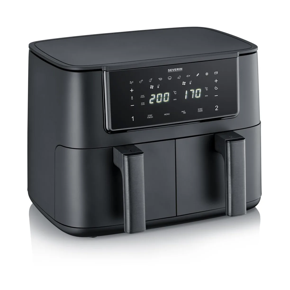 Severin Severin Air-Fryer Dual 2x FR 2463 4 liter Black