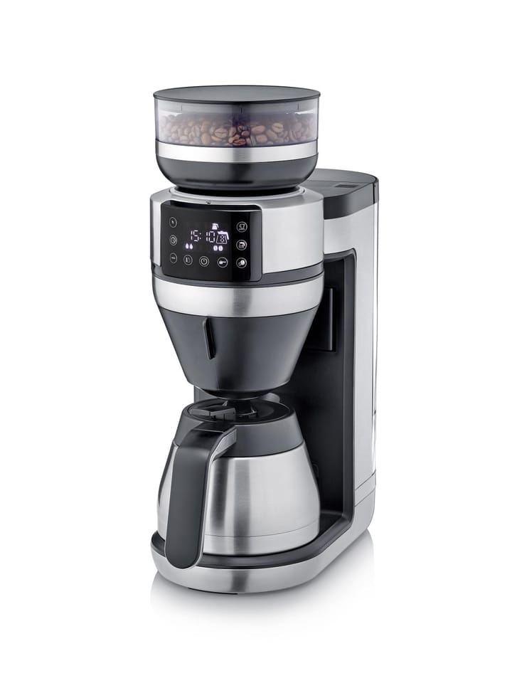 Severin KA 4851 FILKA helautomatisk kaffemaskine, Børstet stål-sort Severin