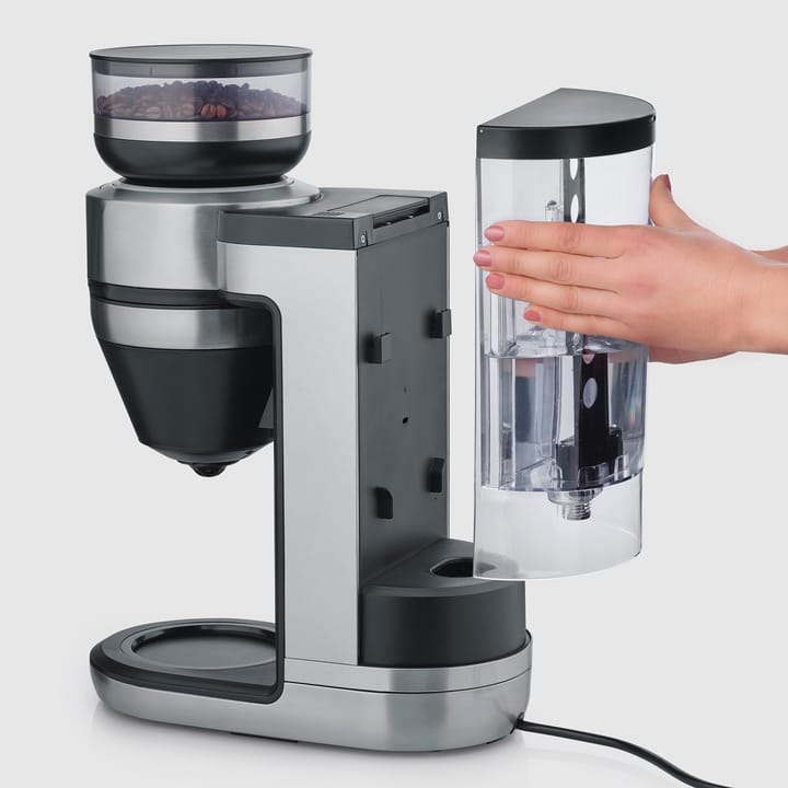 Severin KA 4851 FILKA helautomatisk kaffemaskine, Børstet stål-sort Severin
