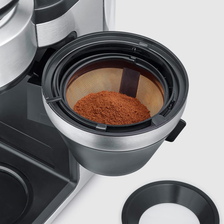 Severin KA 4851 FILKA helautomatisk kaffemaskine, Børstet stål-sort Severin