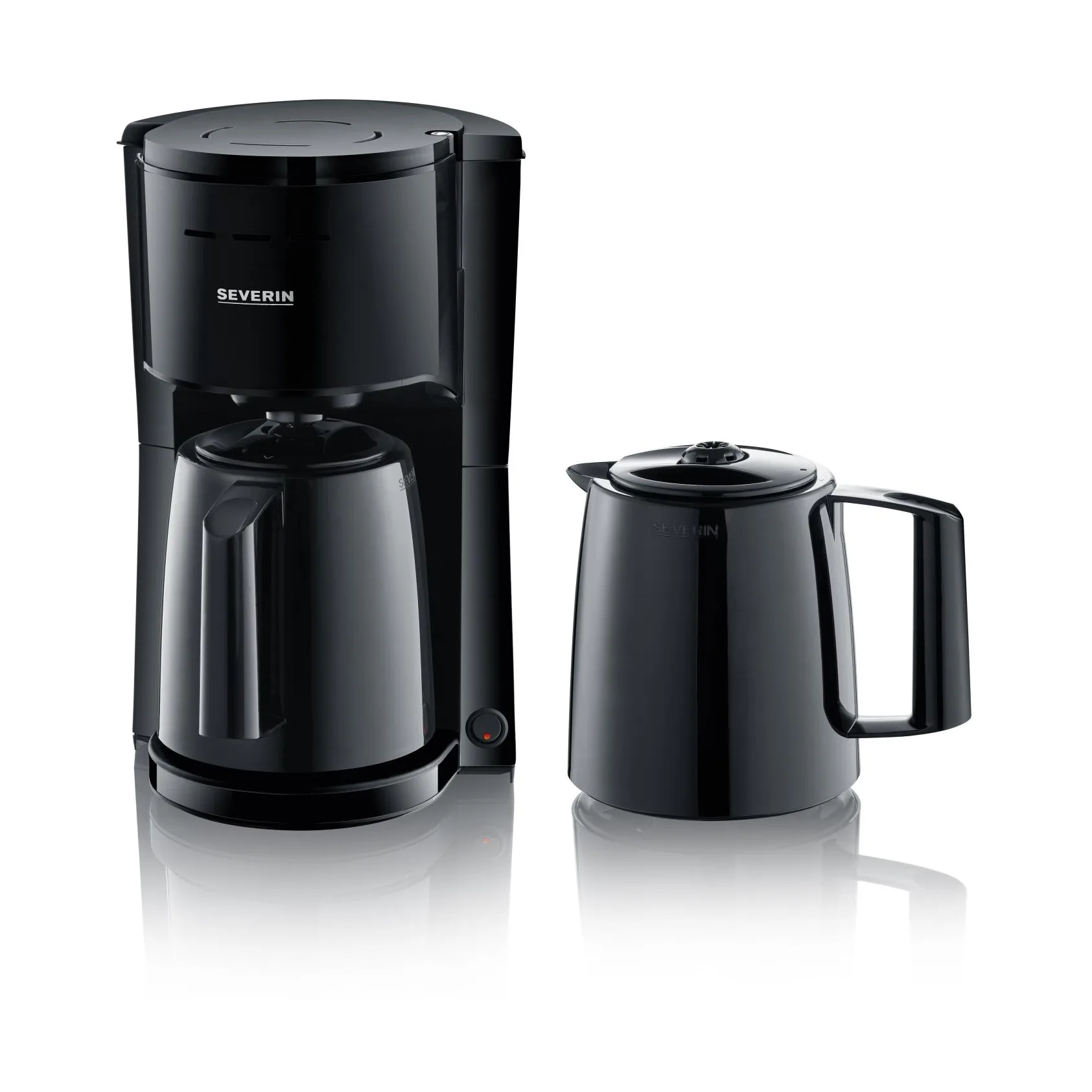 Severin KA 9307 termokande med ekstra kande 8 kopper, Sort Severin