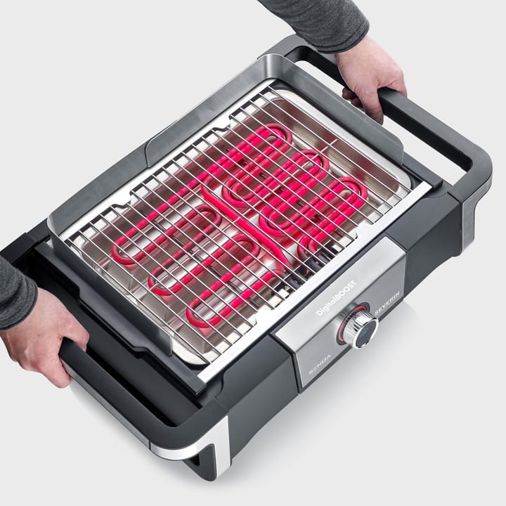 Severin PG 8114 Senoa DigitalBoost elgrill, Sort Severin