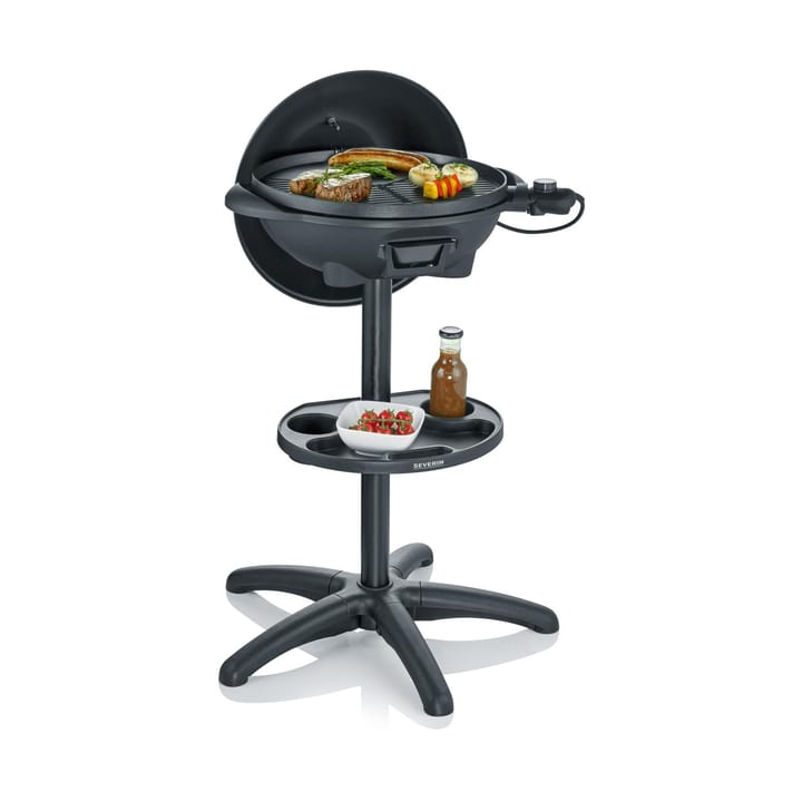 Severin PG 8541 elektrisk kuglegrill med stativ og låg - Sort - Severin