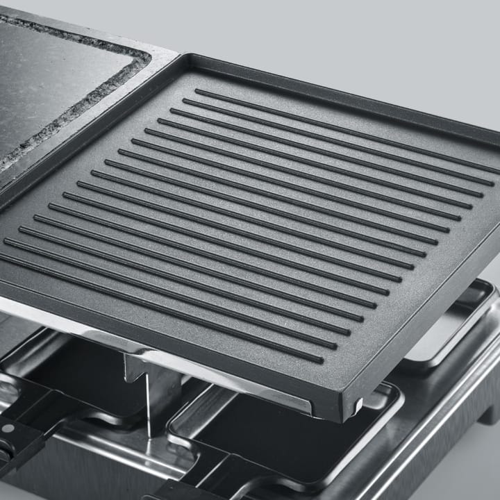 Severin RG 2376 raclette kombi grill/sten 8 pander, Sort Severin