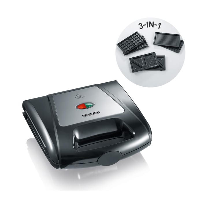 Severin SA 2968 sandwichgrill multi 3 i 1 - Sort - Severin